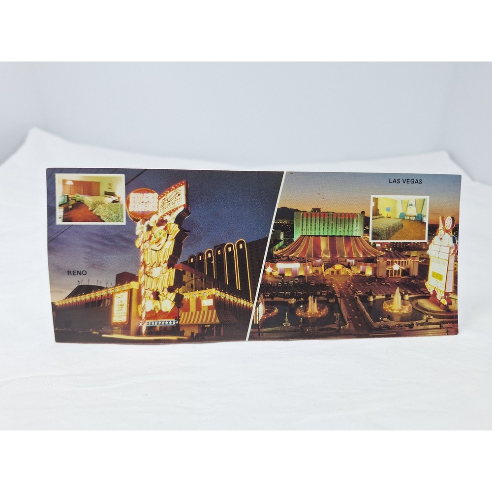 Vintage Circus Circus Hotel Casino Postcard Reno Las Vegas Nevada Set of 2